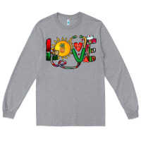 Heather Grey summer nurse Long Sleeve Tee - CowhideDigitalArt