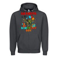 Smoke grandpa of the birthday boy t rex Zipper Hoodie - Artiststas