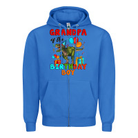 True Royal grandpa of the birthday boy t rex Zipper Hoodie - Artiststas