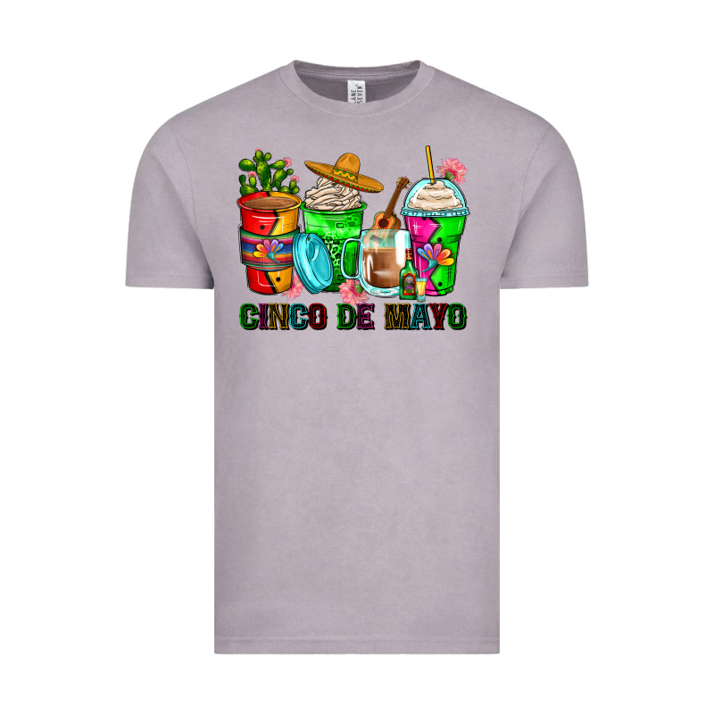 Cinco De Mayo Coffee Cups Vintage Tee by Zillion Design Studio | Teevron