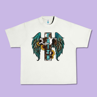 Western Wings Cross Urban Heavy Tee Designed By Ranaportraitstore