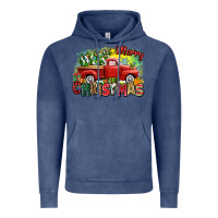 Vintage Denim merry christmas truck Vintage Hoodie - Zillion Design Studio