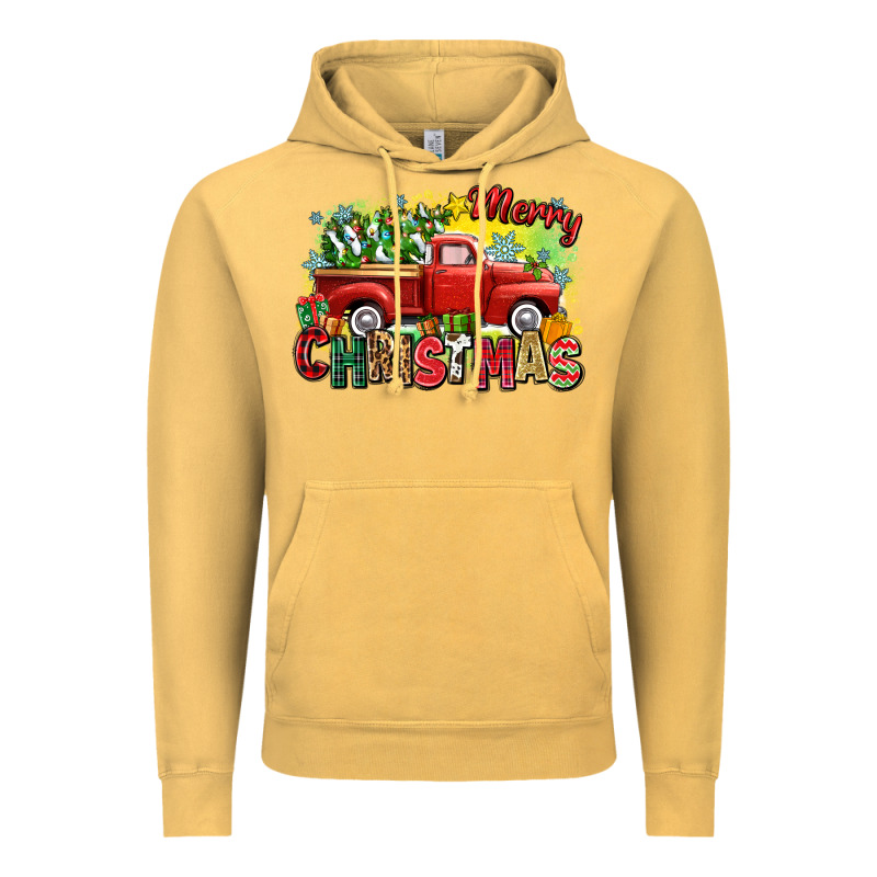 Merry Christmas Truck Vintage Hoodie by Zillion Design Studio | Teevron