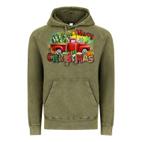 Vintage Olive merry christmas truck Vintage Hoodie - Zillion Design Studio