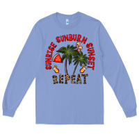 Colony Blue sunrise sunburn sunnset repeat Long Sleeve Tee - CowhideDigitalArt