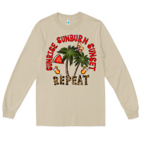 Mushroom sunrise sunburn sunnset repeat Long Sleeve Tee - CowhideDigitalArt