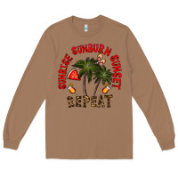 Toasted Coconut sunrise sunburn sunnset repeat Long Sleeve Tee - CowhideDigitalArt