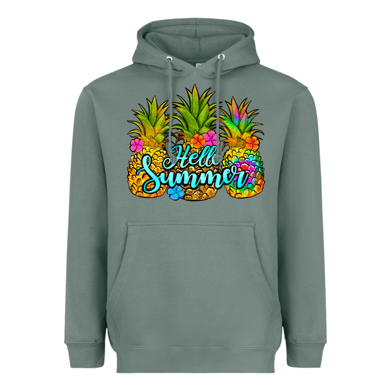 Hello Summer Pineapple Heavyweight Hoodie by Jasminsmagicworld | Teevron