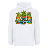 White hello summer pineapple Heavyweight Hoodie - Jasminsmagicworld