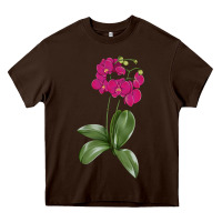 Chocolate Brown Moth Orchid Heavy Core Tee - LillyAllenDesigns