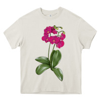 Cream Moth Orchid Heavy Core Tee - LillyAllenDesigns