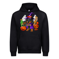 Black Halloween dachshund puppy dog Urban Hoodie - RanaPortraitStore