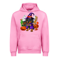 Fuchsia Pink Halloween dachshund puppy dog Urban Hoodie - RanaPortraitStore