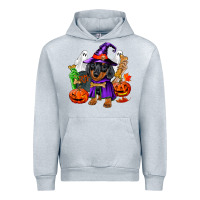 Heather Grey Halloween dachshund puppy dog Urban Hoodie - RanaPortraitStore