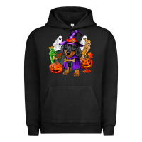 Pigment Black Halloween dachshund puppy dog Urban Hoodie - RanaPortraitStore