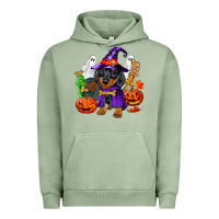 Pigment Oil Green Halloween dachshund puppy dog Urban Hoodie - RanaPortraitStore