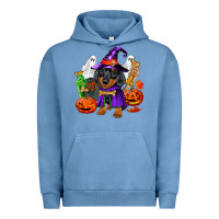 Pigment Pebble Blue Halloween dachshund puppy dog Urban Hoodie - RanaPortraitStore