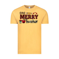 Vintage Mustard one merry teacher Vintage Tee - RanaPortraitStore