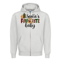 Santa's Favorite Baby Zipper Hoodie | Teevron