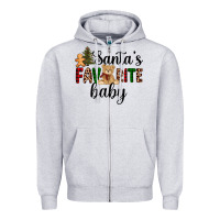 Heather Grey santa's favorite baby Zipper Hoodie - AdoDesignShop
