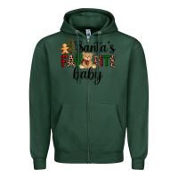 Sports Green santa's favorite baby Zipper Hoodie - AdoDesignShop