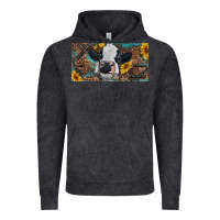 Vintage Black Baby cow with sunflower and leopard Vintage Hoodie - RanaPortraitStore