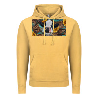 Vintage Mustard Baby cow with sunflower and leopard Vintage Hoodie - RanaPortraitStore