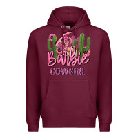 Burgundy barbie cowgirl Premium Hoodie - MaliasSmallBusiness