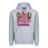 Heather Grey barbie cowgirl Premium Hoodie - MaliasSmallBusiness