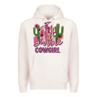 Pale Pink barbie cowgirl Premium Hoodie - MaliasSmallBusiness