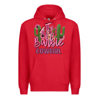Red barbie cowgirl Premium Hoodie - MaliasSmallBusiness