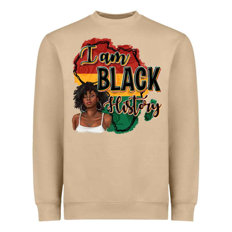 I Am Black History Heavyweight Sweatshirt by texasbilliewilder | Teevron