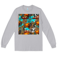 Moon Dust western sunset bison and sunflowers seamless pattern Long Sleeve Tee - HRA Design Shop