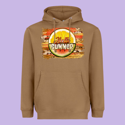 Hello Summer Watermelon Lemon Heavyweight Hoodie Designed By Jasminsmagicworld