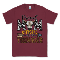Burgundy proud mom official of an teenager Classic Tee - CowhideDigitalArt