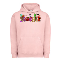 Pigment Salmon Halloween Teacher Urban Hoodie - RanaPortraitStore