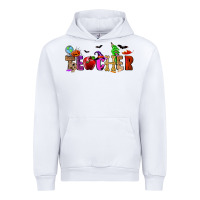 White Halloween Teacher Urban Hoodie - RanaPortraitStore