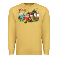 Antique Gold camp coffee drink Premium Sweatshirt - MaliasSmallBusiness