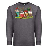 Charcoal Heather camp coffee drink Premium Sweatshirt - MaliasSmallBusiness