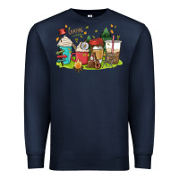Navy camp coffee drink Premium Sweatshirt - MaliasSmallBusiness