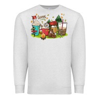Oatmeal Heather camp coffee drink Premium Sweatshirt - MaliasSmallBusiness