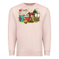 Pale Pink camp coffee drink Premium Sweatshirt - MaliasSmallBusiness