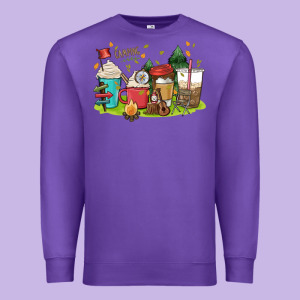 Camp Coffee Drink Premium Sweatshirt Designed By Maliassmallbusiness