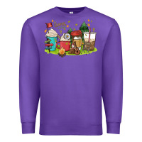 Purple camp coffee drink Premium Sweatshirt - MaliasSmallBusiness