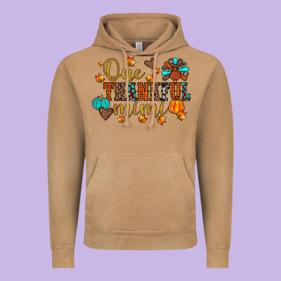 One Thankful Mimi Vintage Hoodie Designed By Jahusdesignshop