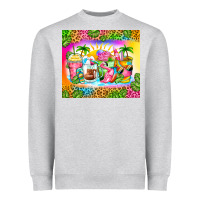 Heather Grey summer coffee cups Heavyweight Sweatshirt - Zillion Design Studio