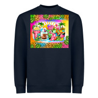 Navy summer coffee cups Heavyweight Sweatshirt - Zillion Design Studio