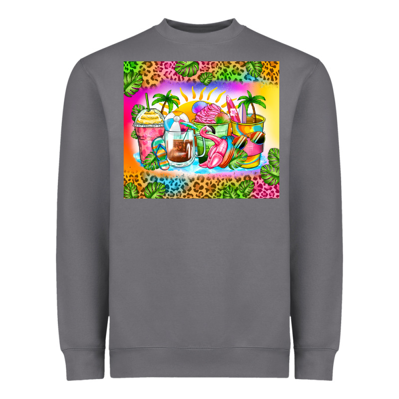 Summer Coffee Cups Heavyweight Sweatshirt by Zillion Design Studio | Teevron