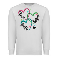Dove Grey faith hope love Premium Sweatshirt - MaliasSmallBusiness