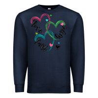 Navy faith hope love Premium Sweatshirt - MaliasSmallBusiness